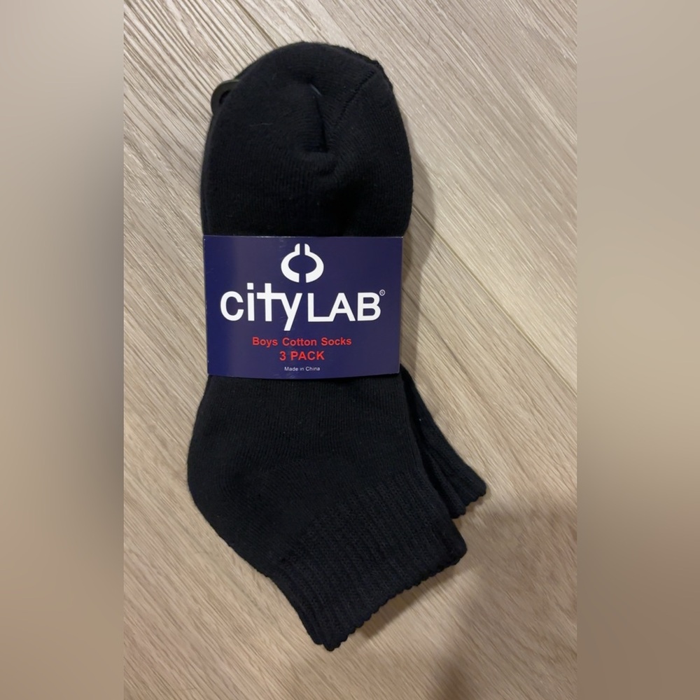 Black Cotton Socks size 9-11  - 3 Pack NWT